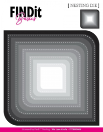 Find It Basics - Nesting Dies - Stitched Dual Corner Squares FITBND009