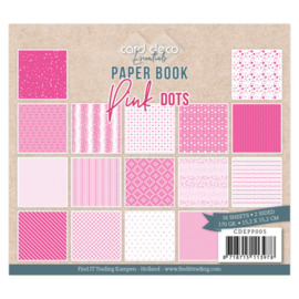 Card Deco Essentials - Paperbook - Pink  CDEPP005  Paper Book met 22 pagina's designpapier in 16 verschillende designs. 15,2 x 15,2 cm