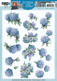 3D Cutting Sheets - Yvonne Creations - Blooming Blue - Hydrangea CD12135