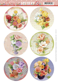 Scenery - Jeanine's Art - Urban Flowers - Tulips Round  CDS10117