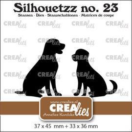 Silhouetzz stansen no. 23, Honden zittend