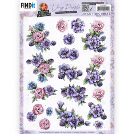 3D Cutting Sheets - Yvonne Creations - Very Purple - Blackberries  CD11899