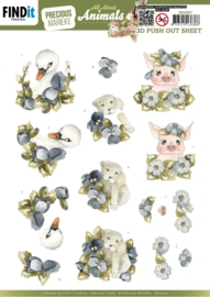 3D Push Out - Precious Marieke - All About Animals - All About Blue SB10907