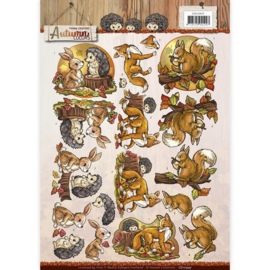 3D Knipvel - Yvonne Creations - Autumn Colors - Autumn Animals   CD10947