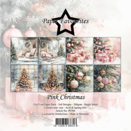 Paper Favourites 15x15 cm Pink Christmas PF594