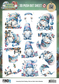 3D Pushout Sheet - Berries Beauties - Happy Gnomes - Sew Much Love SB11135