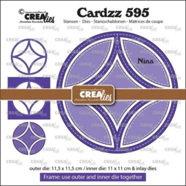 Crealies Cardzz Frame & inlay Nina CLCZ595 max. 11,5 x 11,5 cm