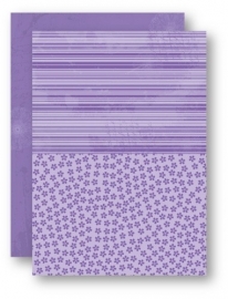 NEVA025 Doublesided background sheets A4 purple flowers