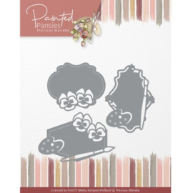 Dies - Precious Marieke - Painted Pansies - Pansies Labels PM10264