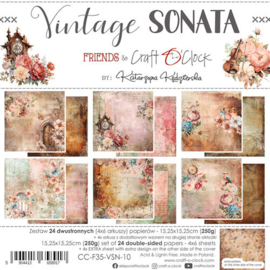 Craft O Clock Set of Papers 15x15 cm Vintage Sonata CC-F35-VSN-10