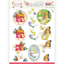 3D Push Out - Jeanine's Art - Butterfly Touch - Yellow Butterfly  SB10546