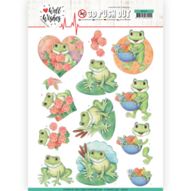 3D Pushout - Jeanine's Art - Well Wishes - Frogs  SB10426