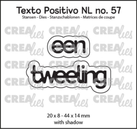 Texto Positivo stansen no. 57, een tweeling Crealies POSNL57