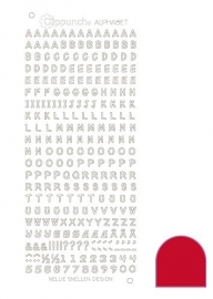 Clippunch Alphabet sticker adhesive red