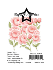 Paper Favourites Die-Cuts Peony PFD044