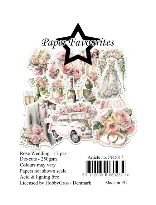 Paper Favourites Die-Cuts Rose Wedding PFD017