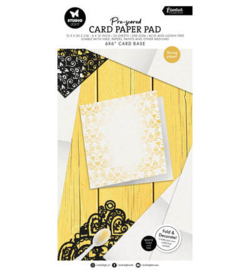 SL-ES-PP445 - Card Paper Pad pre-scored white cards Essentials nr. 445 25 sheets / 15,2x15,2cm card base / 300grs