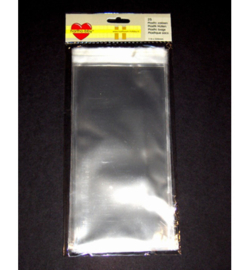 (25)Transparante zakjes met plakstrip ( 115x225 mm)