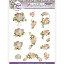 3D Push Out - Precious Marieke - Purple Passion - Pale Hydrangea  SB10684