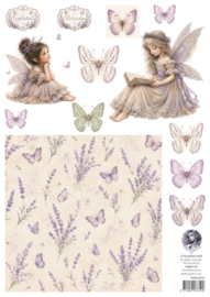 Fairybells combi knipvel voor pop-up en decoupage - lavendel combi 99083/033