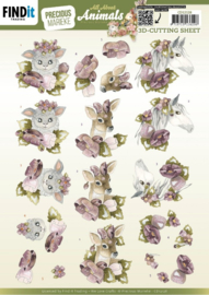 3D Cutting Sheets - Precious Marieke - All About Animals - All About Purple CD12128