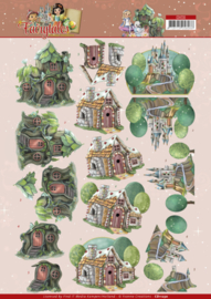 3D Cutting Sheet - Yvonne Creations - Fairytale Houses  CD11230