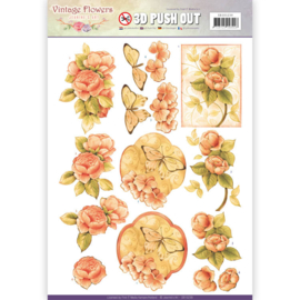 Pushout - Jeanine's Art - Vintage Flowers - Sweetheart Vintage   SB10239