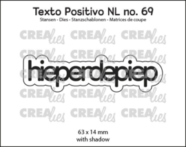 Texto Positivo stansen no. 69, hieperdepiep Crealies POSNL69