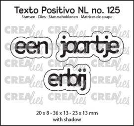 Texto Positivo stansen no. 125, een jaartje erbij Crealies POSNL125