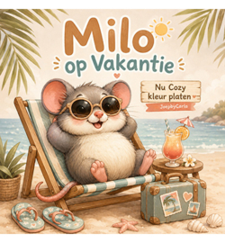 JBC-KK-2601001 - Milo op Vakantie - 12 kleurplaten