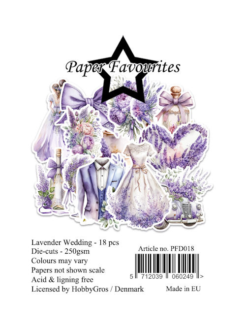 Paper Favourites Die-Cuts Lavender Wedding PFD018