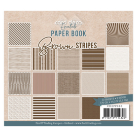 Card Deco Essentials - Paperbook - Brown Stripes  CDEPP010
