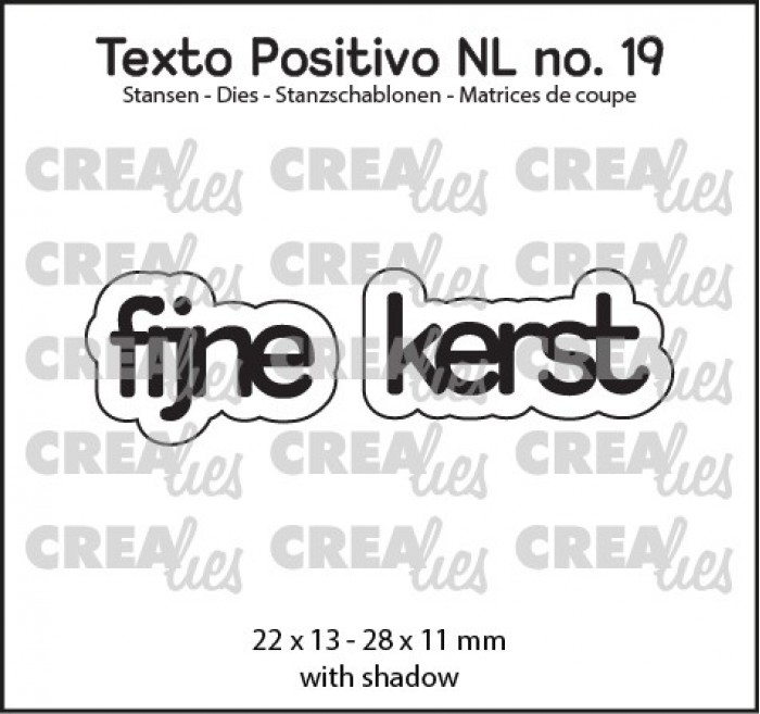 Texto Positivo stansen no. 19, fijne kerst POSNL19