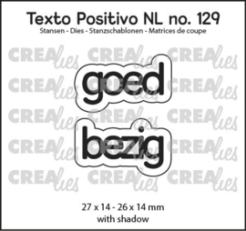 Texto Positivo stansen no. 129, goed bezig Crealies POSNL129