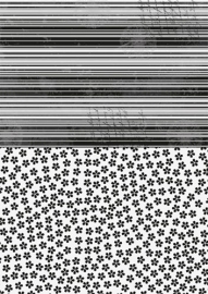 NEVA020 background sheets A4 black flowers