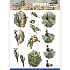 3D Push Out - Amy Design Forest Animals - Woodpecker SB10538