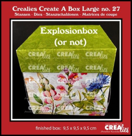 Crealies Create A Box Explosion groot CCABL27 finished: 9,5 x 9,5 x 9,5 cm