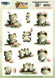 3D Cutting Sheet - Berries Beauties - Cute Animals - Frogs CD12450