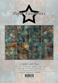 Paper Favourites A5 Copper and blue 91984/pfa163