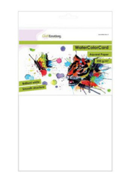 CraftEmotions WaterColorCard  3321- briljant wit 10 vl A4 - 200 gr