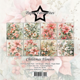 Paper Favourites 15x15 cm Christmas Flowers PF592