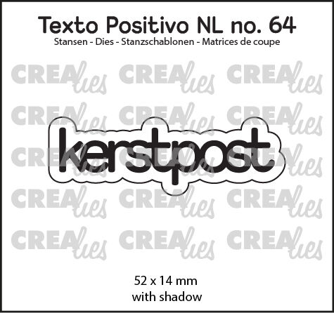 Texto Positivo stansen no. 64, kerstpost Crealies POSNL64