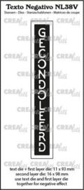 Crealies Texto Negativo GECONDOLEERD (V) NL38V max. 16 x 98 mm