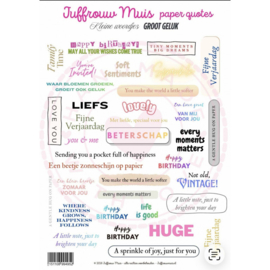 Juffrouw Muis Paper Quotes - Kleine woordjes, groot geluk