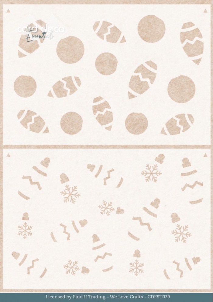 Stencil - Card Deco Essentials - Pastel Purple Christmas - Pastel Purple Bauble A5   CDEST079