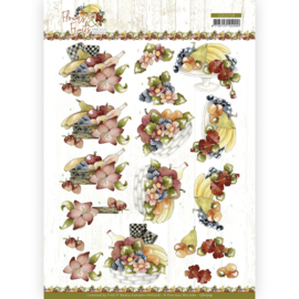 3D Cutting Sheet - Precious Marieke - Flowers and Fruits - Flowers and Bananas  CD11719