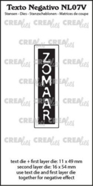 Crealies Texto Negativo ZOMAAR (V) - (NL) NL07V 16x54mm