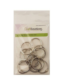 CraftEmotions Klik ringen / boekbindersringen 32mm 12 st. 3432