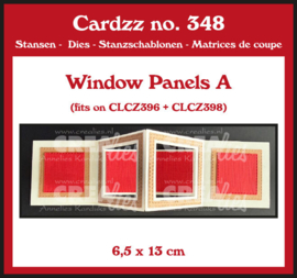 Cardzz stansen no. 348, Doorkijk panelen A (past op CLCZ396 en CLCZ398) Crealies CLCZ348