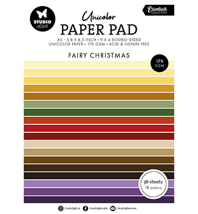 SL-ES-UPP340 - Unicolor Paper Pad Fairy Christmas Essentials nr.340